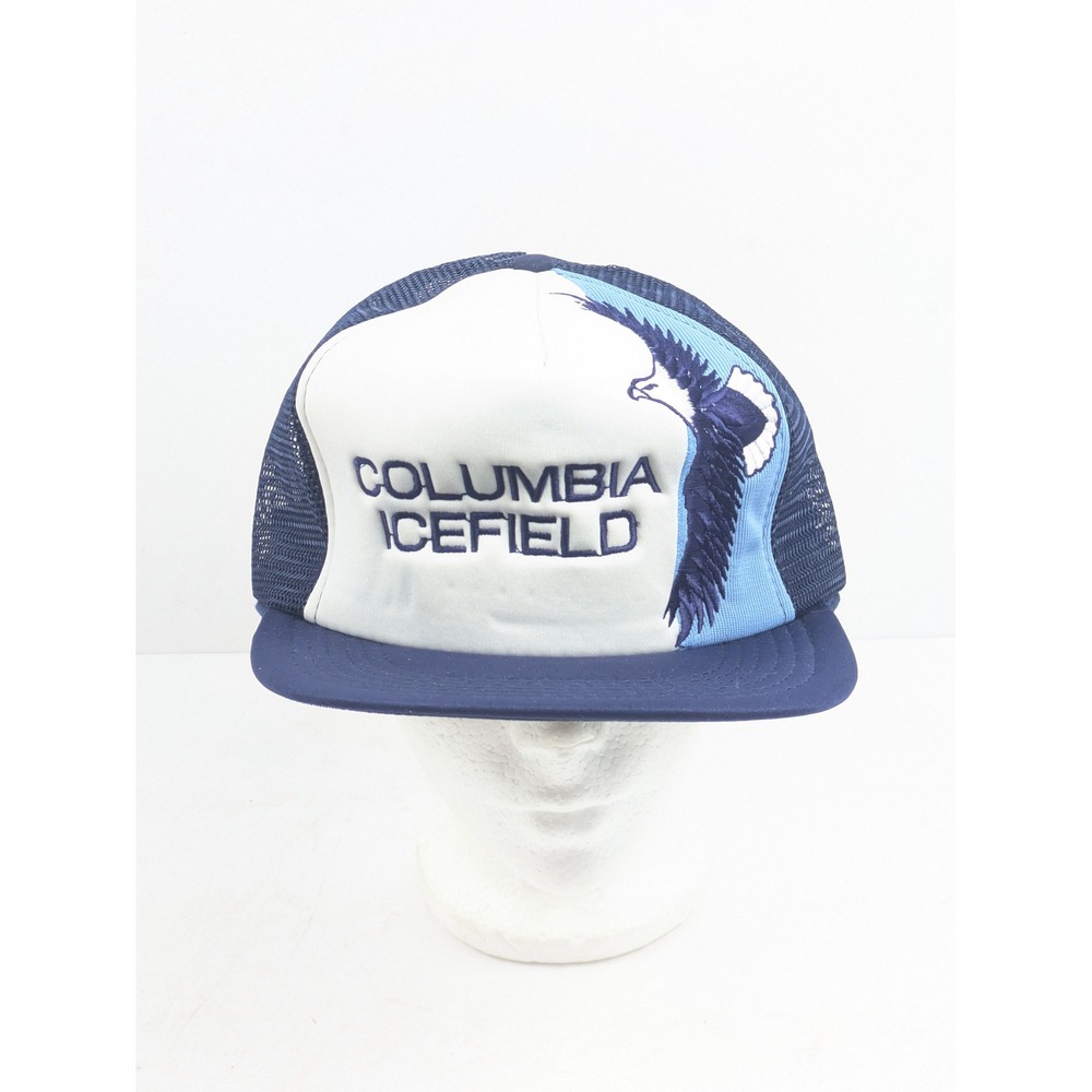 Vintage Columbia Icefield Eagle Trucker Hat Mesh Snapback‎ Retro Americana Cap